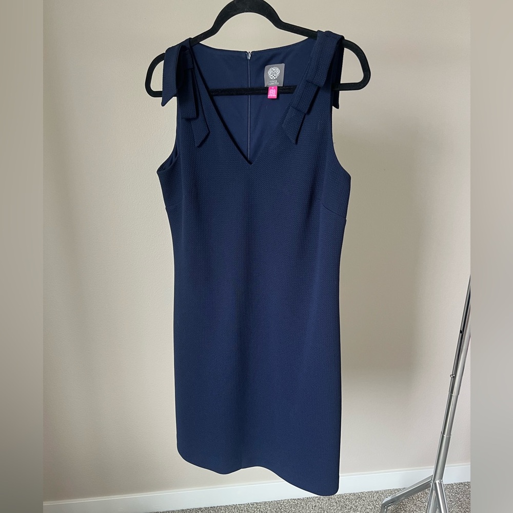 Vince Camuto Navy Sleeveless Mini Dress